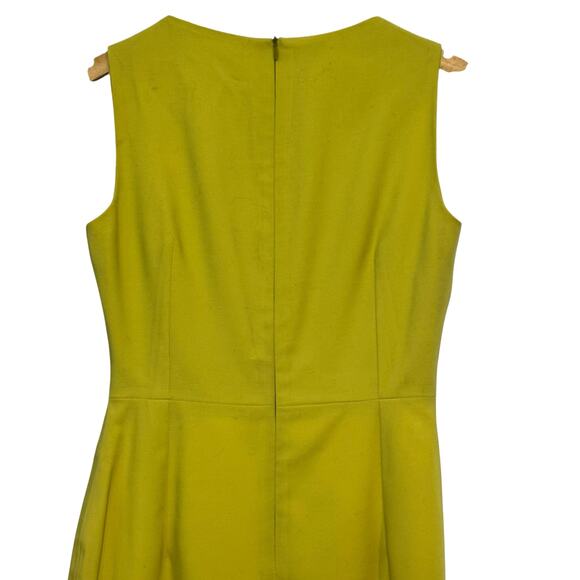 Cara Lotti Paris Green Shift Dress Size 8 Sleeveless Lime Sheath Career Work - Picture 4 of 8